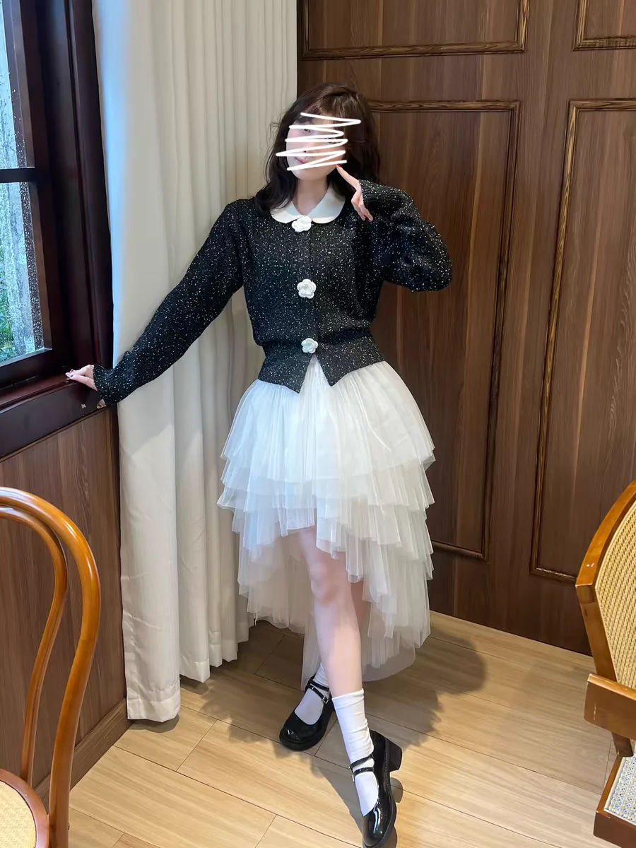 

Романтическая белая асимметричная многослойная тюлевая юбка-макси с завышенной талией, А-силуэт, для женщин, Весна-Лето 2024