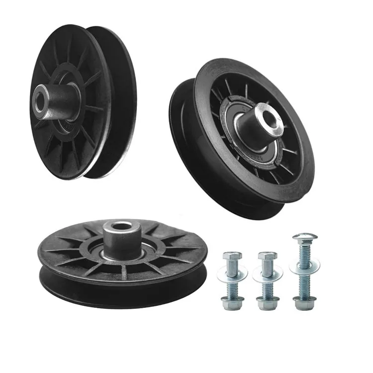 2pcs Idler Pulley Set GX20287 GX20286 Flat Idler V-Idler Pulley Kit Compatible with John Deere 280-143 280-097