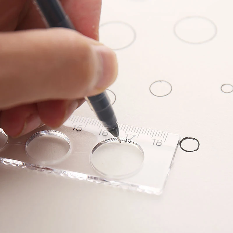 1pc 15/18/20cm Simple Transparent Acrylic Square Ruler Cute Stationery Drawing Office School Supplies