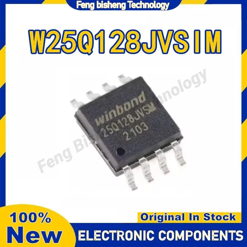 5 sztuk W25Q128JVSIM W25 W25Q W25Q128 IC FLASH SOP-8 w magazynie 100% nowe pochodzenie