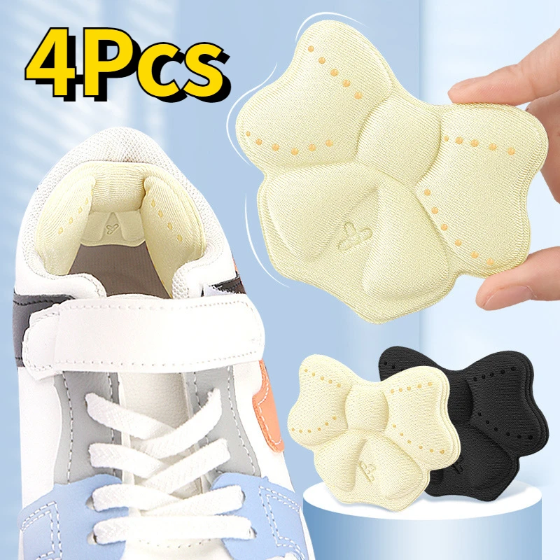 2Pair Heel Stickers Heel Protectors Sneaker Shrinking Size Insoles Anti-wear Feet Shoe Pad Adjust Size High Heel Cushion Inserts