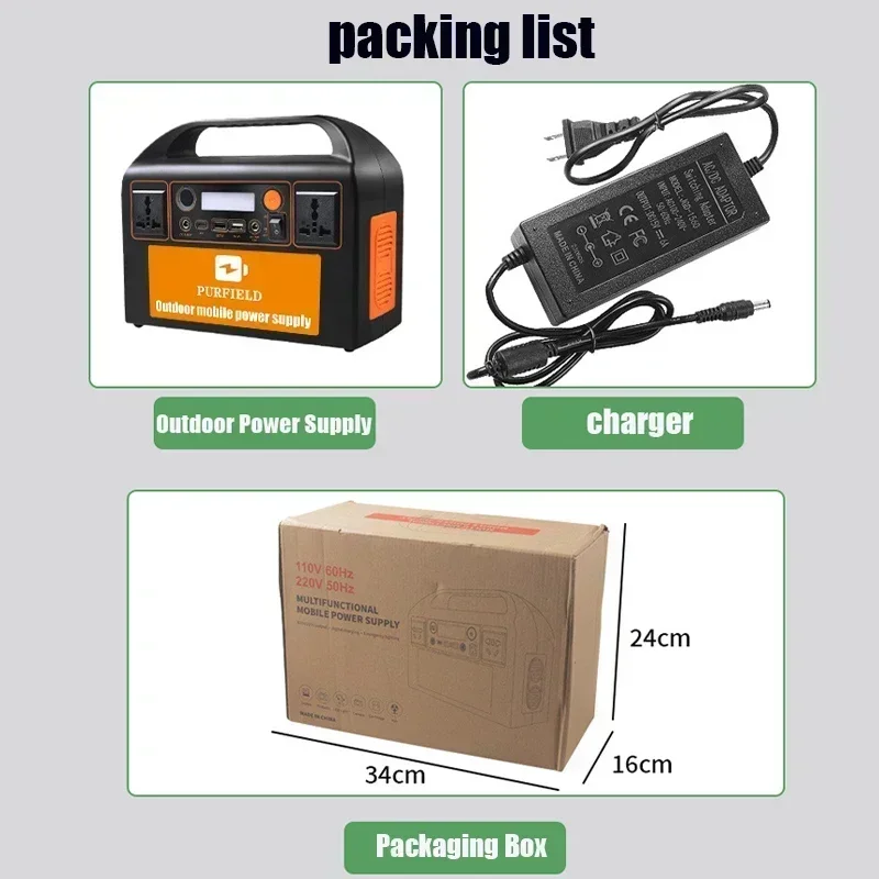 Noya raye 300W Portable Power Station 220V 110V AC DC Outdoor 315WH Solar Generator 90000mAh/3.7V Battery Emergency Power Supply