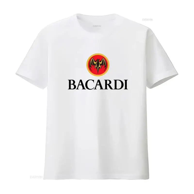 Bacardi Rum Logo Wit T-shirt Snelle verzending Hoge kwaliteit Stijlvol ontwerp vintage gewassen comfortabel unisex zacht homme mode - afbeelding 2