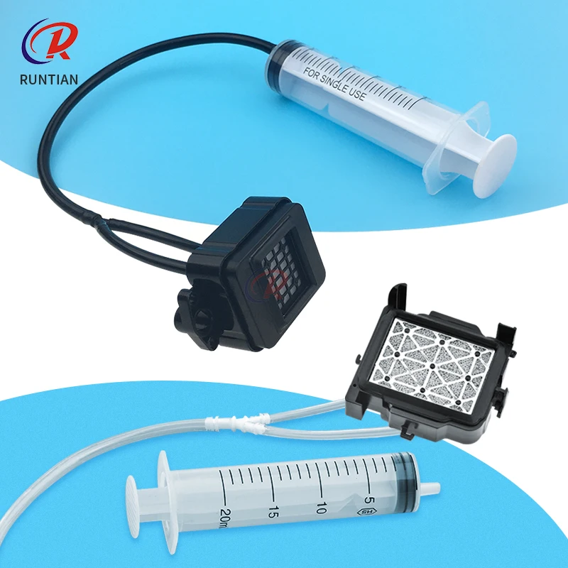 DX5 Cap Top Station With Syringe for F186000 F187000 F158000 Printhead  Capping Top for XP600 F192040 Suction Nozzle Device