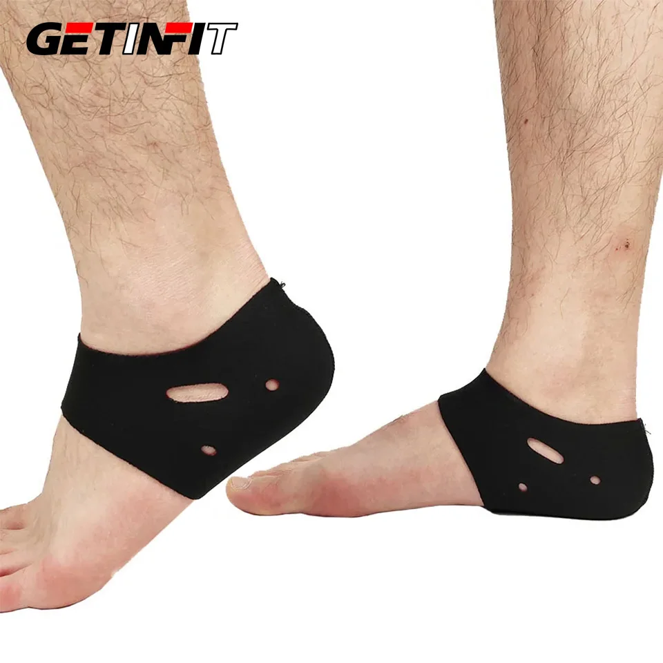 1Pair Thin Perforated Heel Cover Neoprene Heel Sock Plantar Fasciitis Pain In The Arch Of The Foot Chapped Foot Skin Men Women