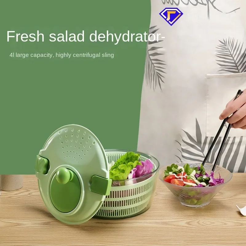 Vegetables Salad Spinner Lettuce Vegetable Dehydrator Greens Washer Drainer Crisper Strainer For Washing Drying Leafy