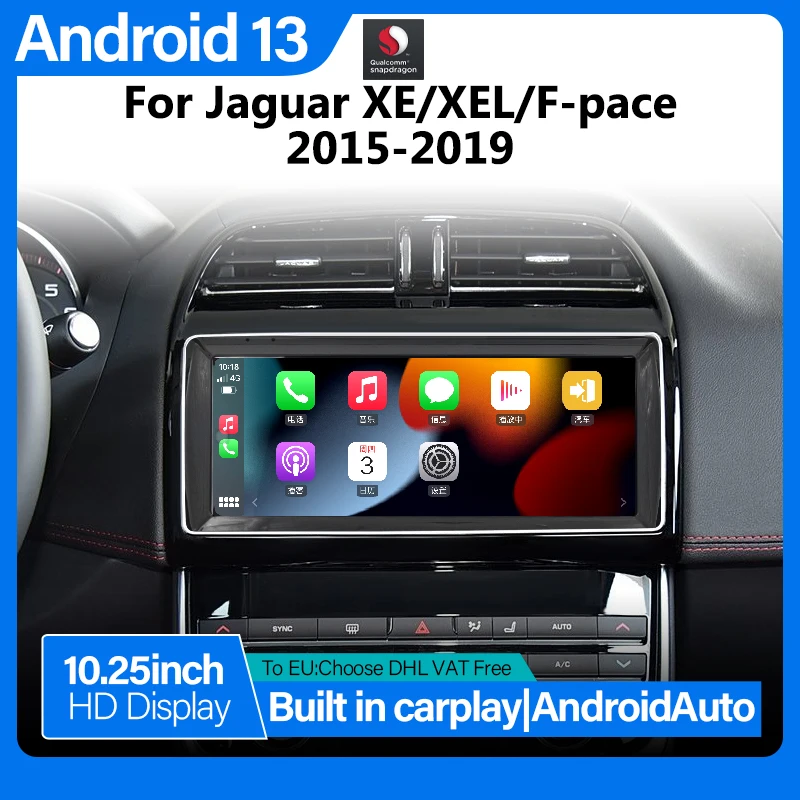 

Android AUTO Car Radio For Jaguar XE / XEL / F-pace 2015-2019 Wireless Carplay Auto Navigation GPS Multimedia Player