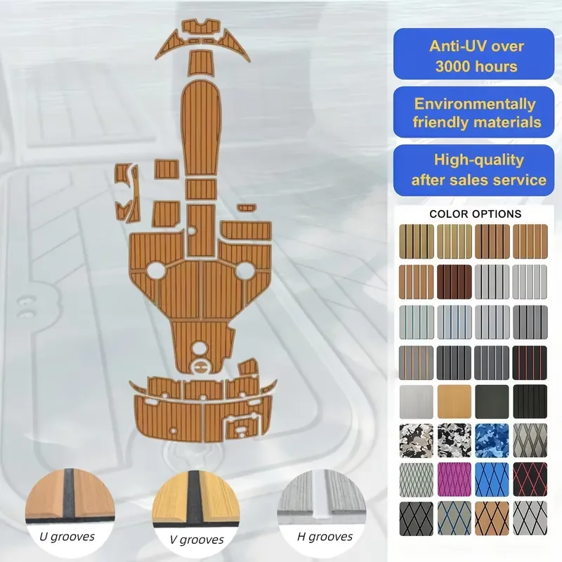Jet Ski Pads Non Absorbent Eva Foam Traction Mats Waterproof Faux Teak Decking Boat Flooring For Yacht Marine