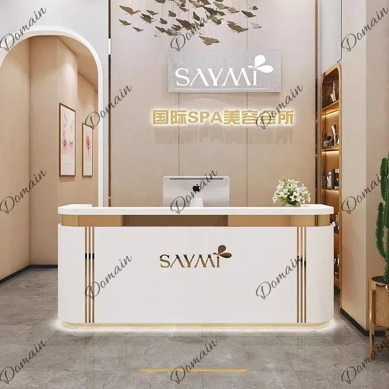 46X Luxury Reception Desk Luxury Table Atelier Cafe Counter Elegant Office Salon Business Bank Executive Mostrador Trendy Furnit