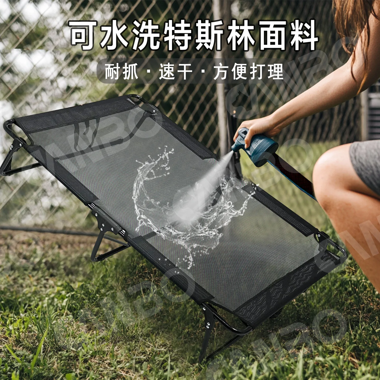 In Stock All Seasons Universal Outdoor Indoor Elevated Teslin Breathable Dog Bed Off the Ground Foldable Pet Marching Bed