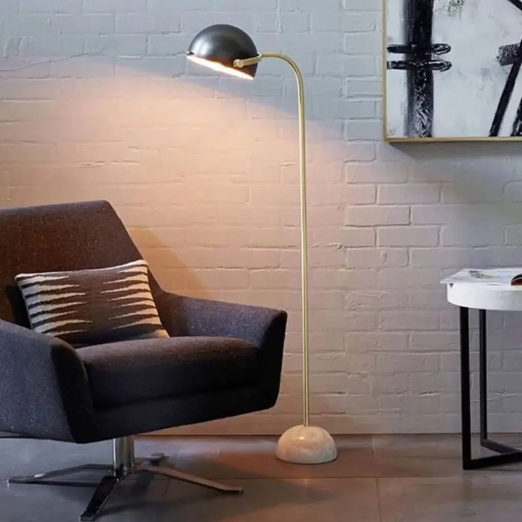 American simple personality creative electroplating marble base model room decoration living room bedroom floor lamp