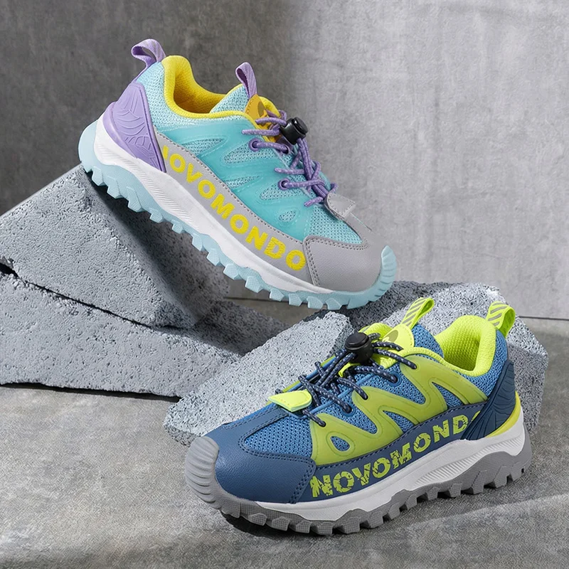 

UOVO Kids Hiking Shoes Water Repellent Breathable Easy Buckle Anti Slip Lightweight Comfortable Outdoor Sneakers EU 31-39