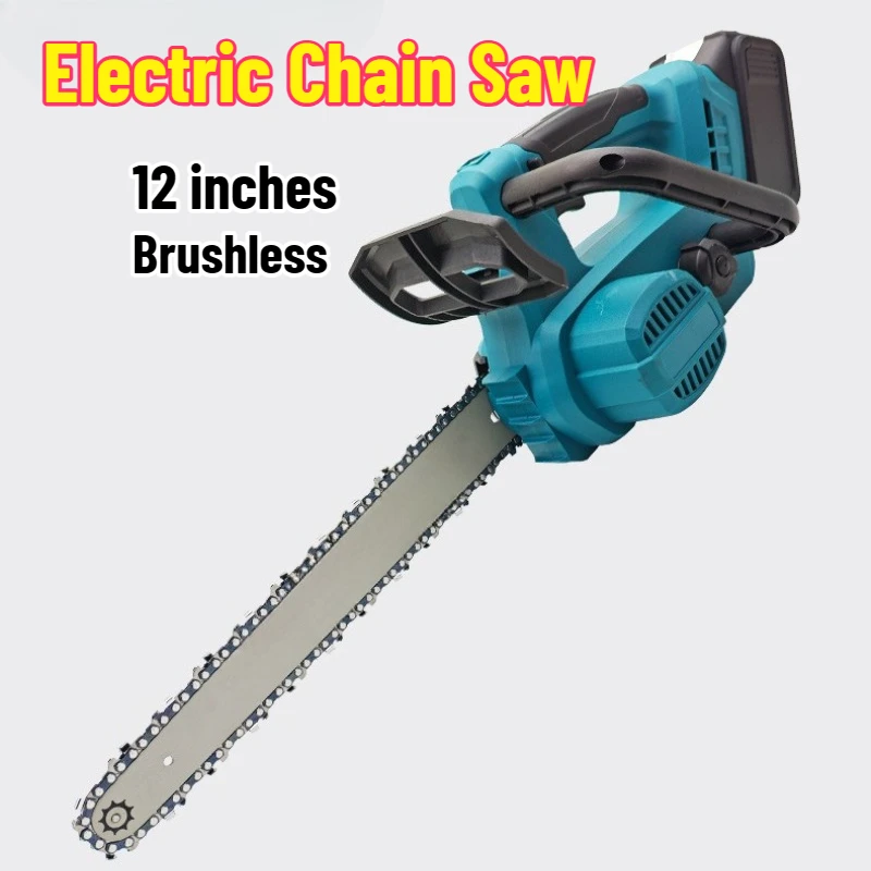 

Power Tool Fit 12 Inches Brushless Chainsaw Cordless Electric Pruning Chain Saws for Garden Wood Cutting