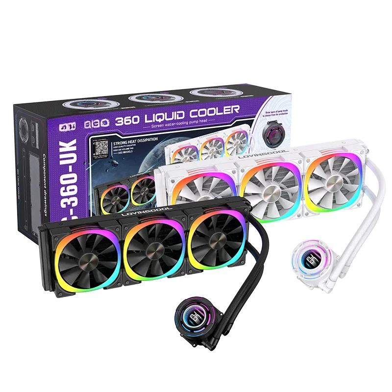 Water-cooled Heatsink Custom Temperature Display Cooling Head CPU Liquid Processor Cooler for LGA 1366/2011