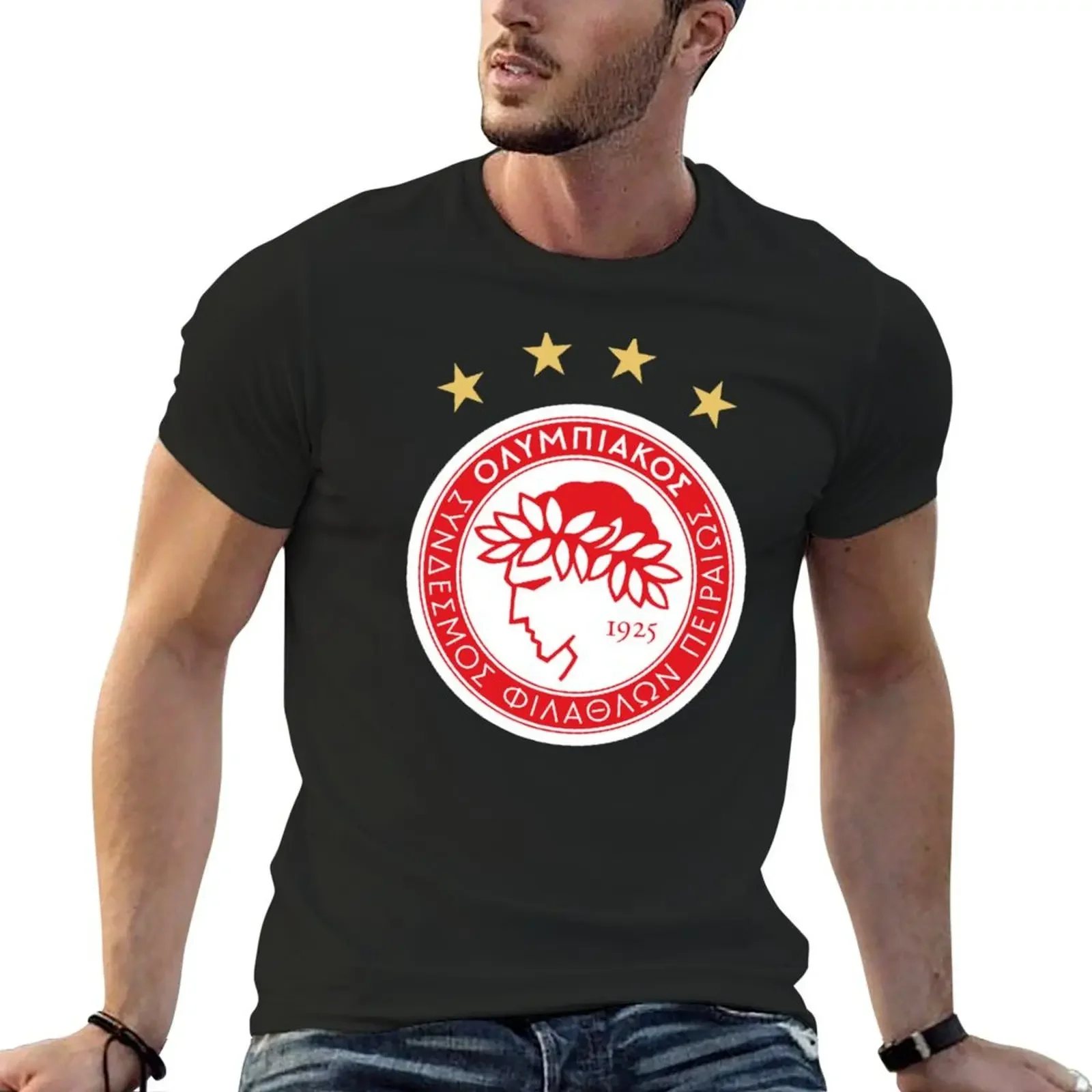 OLYMPIAKOS PIRAEUS FC13 T-Shirt boys whites quick drying oversizeds T-shirts for men cotton