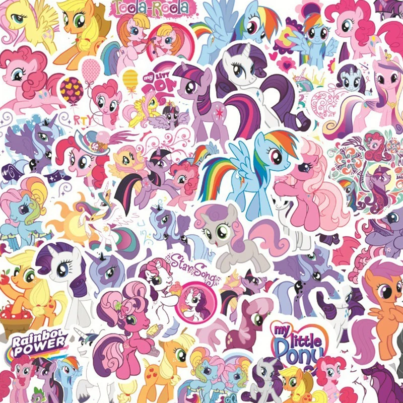 

50pcs Pony Polly Cartoon Kawaii Do Not Repeat Stickers Creative Hand Ledger DIY Material Stickers Kids Love Gifts