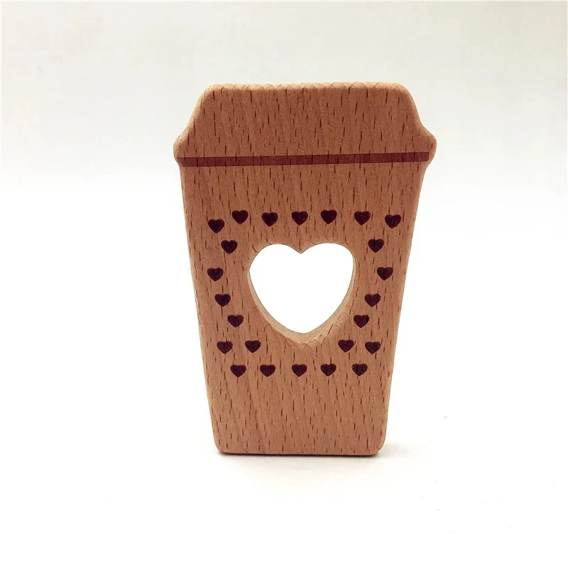 ABCPICK-Colgante de madera con forma de Animal Natural, cadena de chupete DIY, fabricación de joyas, accesorios hechos a mano, 10 piezas
