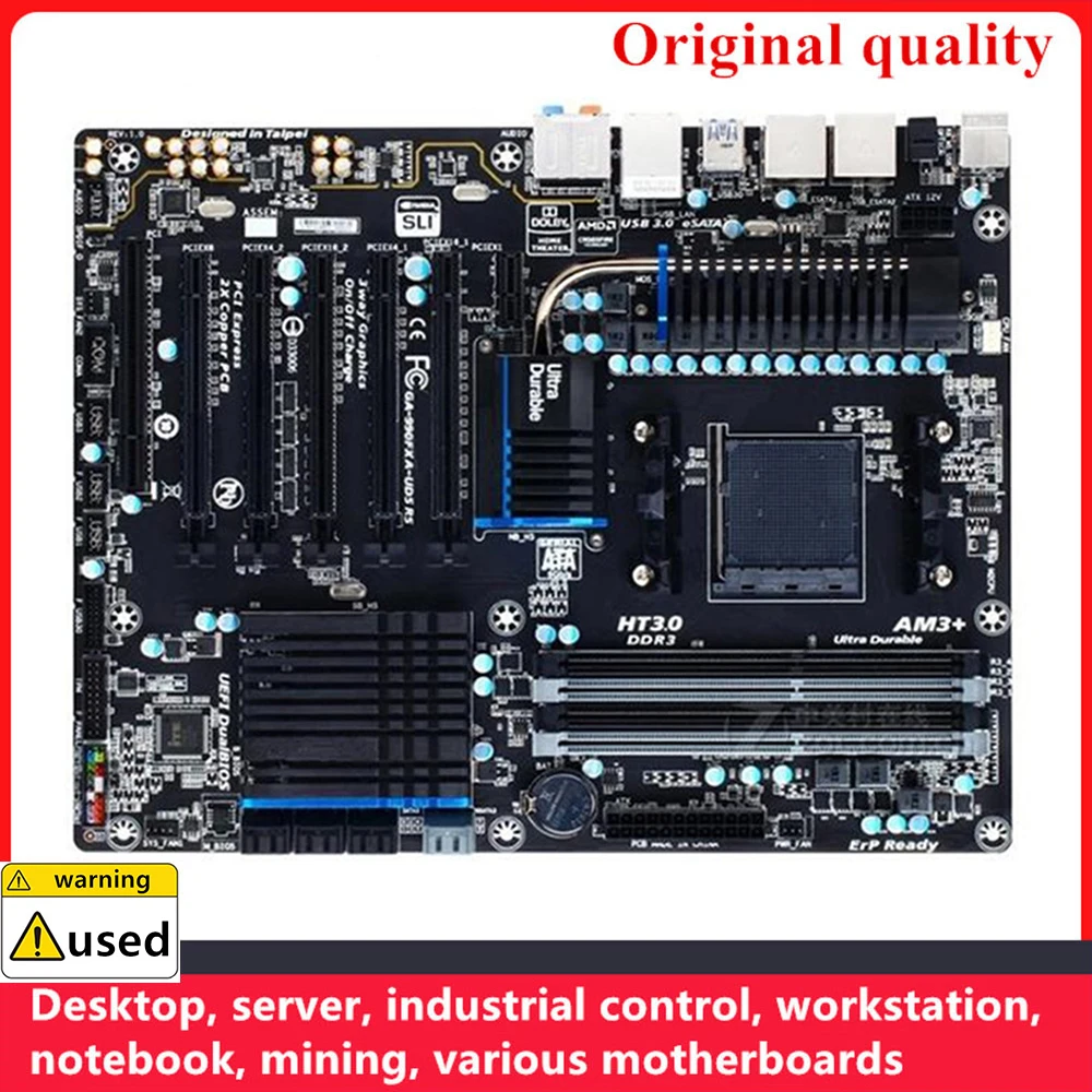 Soquete AM3 + DDR3, 32GB, Desktop Mainboard, SATA III, USB3.0, GA-990A, FXUD5-R5, 990X, 990FX, apto para AMD, 990X, 990FX