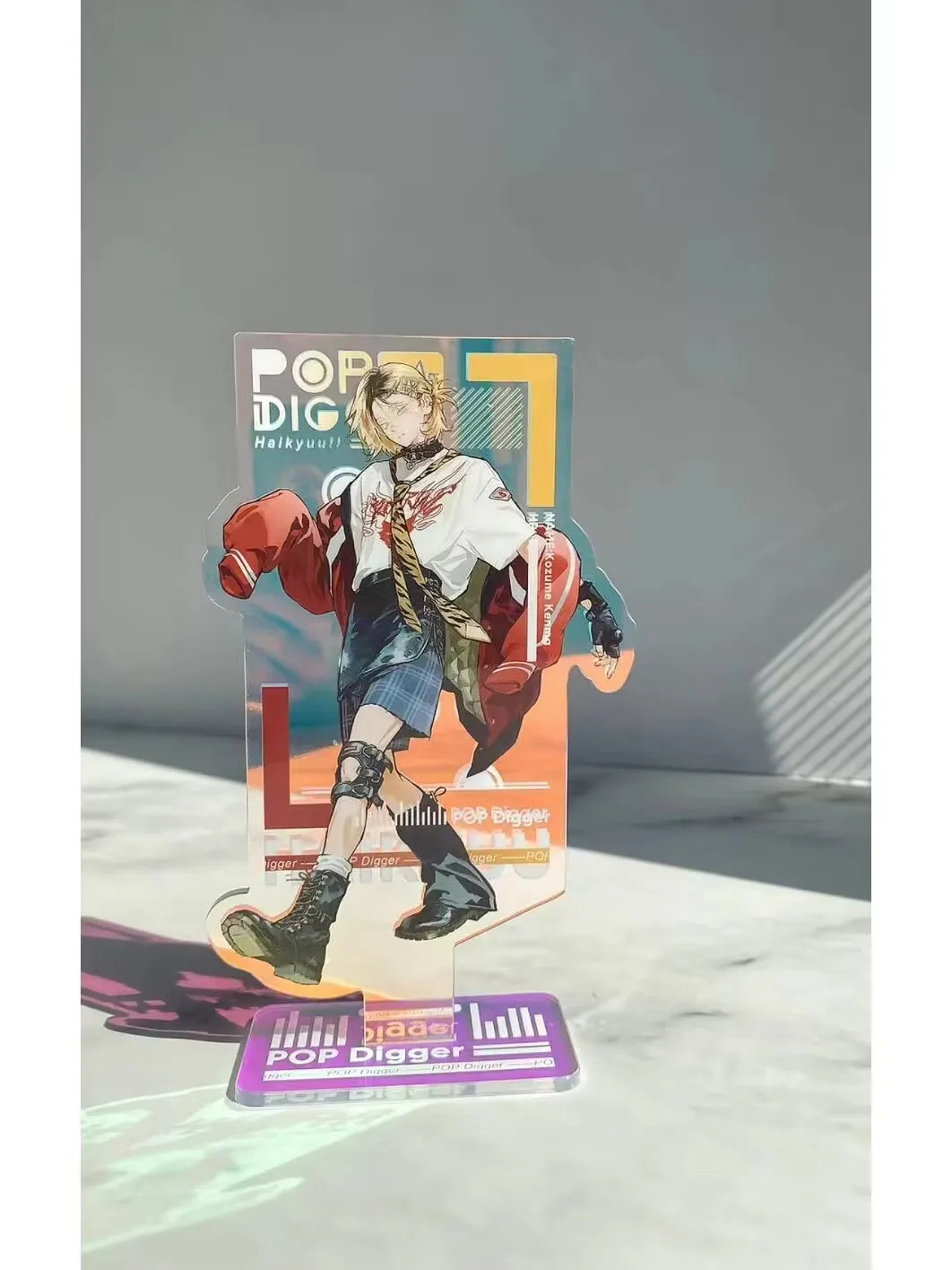 12cm "하이큐!! "세련된 검은 꼬리" 고품질 아크릴 스탠딩 사인 친구와 가장 친한 친구를위한 데스크탑 장식 선물