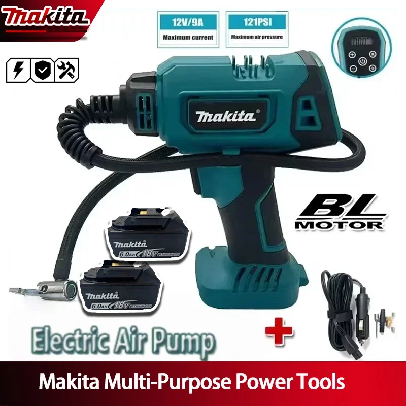 

Makita 600mm Cordless Portable Electric Air Pump 12V Rechargeable Handheld Air Compressor For Cars For 18V Battery