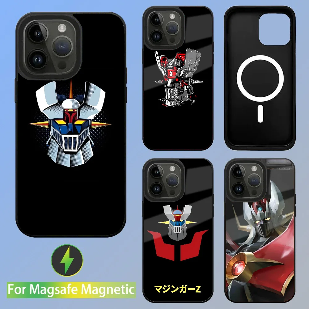 

Anime M-Manga M-Mazinger Z Phone Case For IPhone 16 15 14 13 Pro Max 11 Mini Alex Mirror For Magsafe Wireless Charging Cover