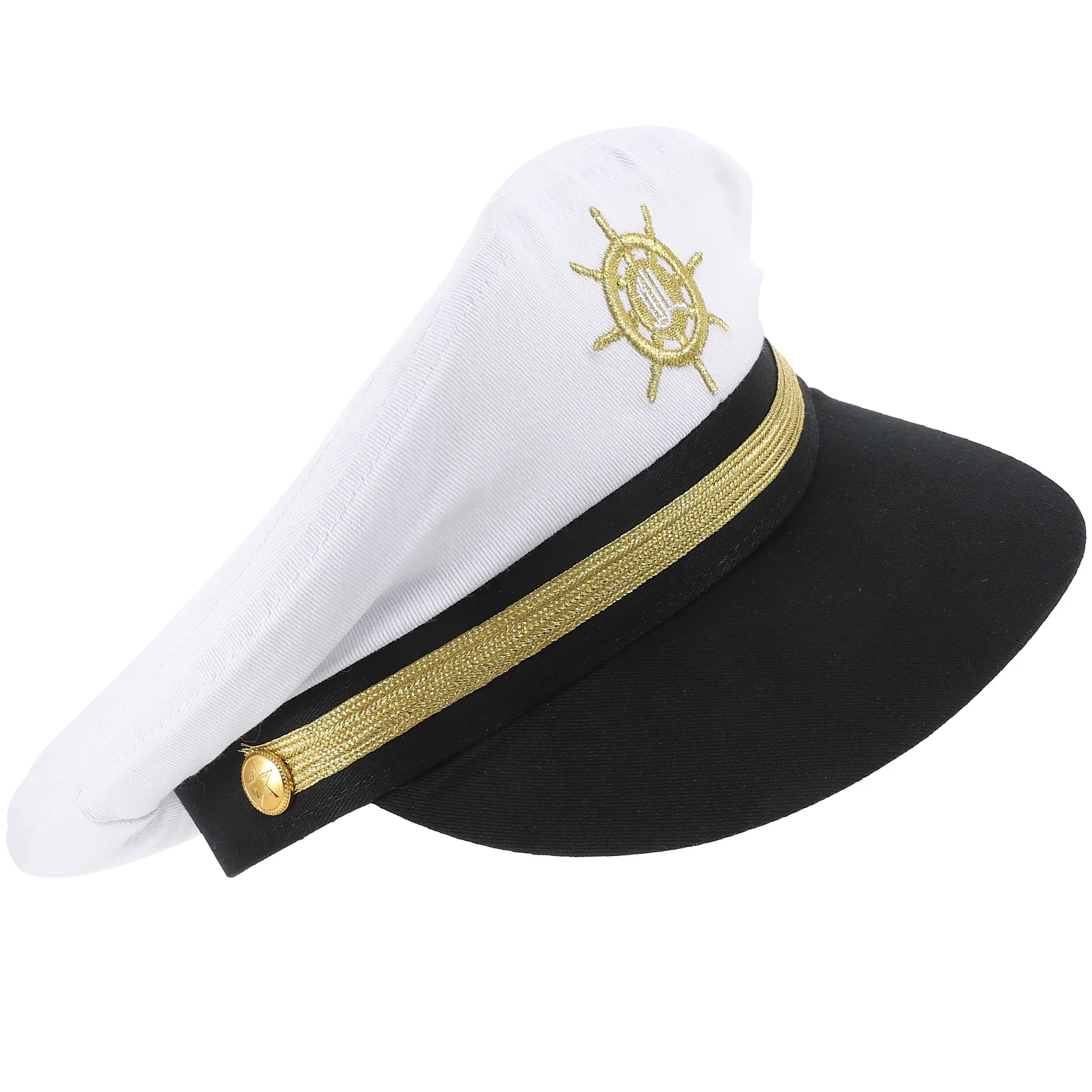 หมวกกัปตัน ผ้าฝ้าย หมวกกะลาสี สำหรับผู้ชาย ผู้หญิง แบบ unisex ปรับขนาดได้ เหมาะสำหรับงานคอสเพลย์ ปาร์ตี้ งานแฟนซี  พร้อมอุปกรณ์เสริมสำหรับเรือ