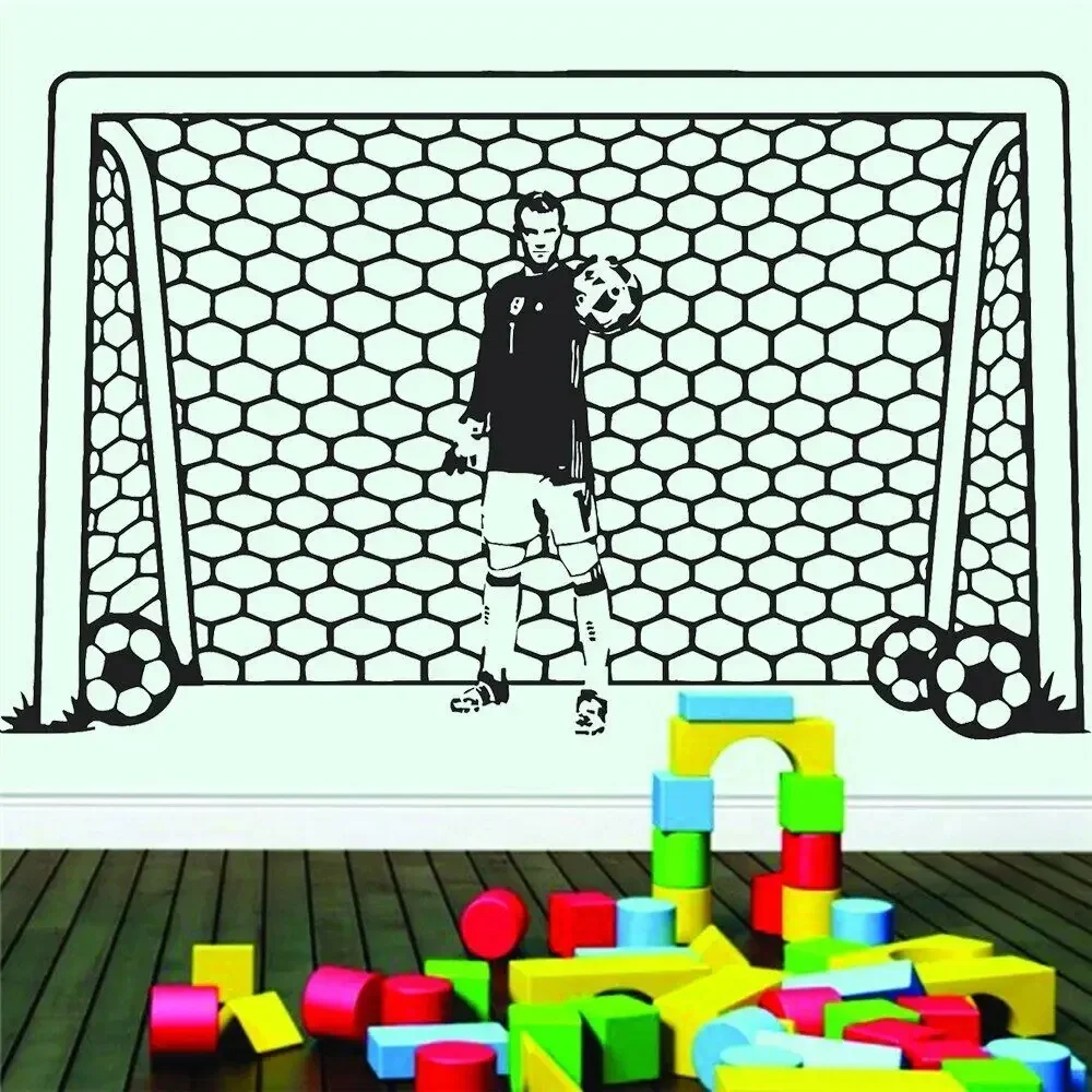 Calcomanías de Pared Deportivas para Habitación de Adolescentes, Diseño de Portero de Fútbol, Vinilo Decorativo para Sala de Estar, Dormitorio, Decoración del Hogar Y583
