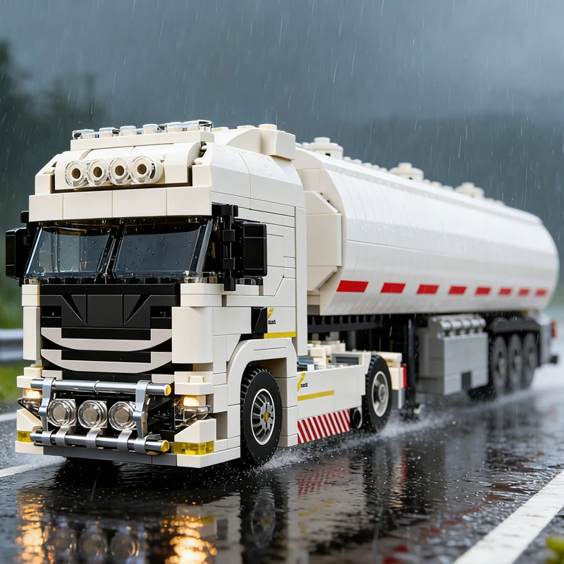 

Конструктор «Большой грузовик»: Модель прицепа-контейнера, развивающая игрушка для детей и взрослых, подарок для дома и декора