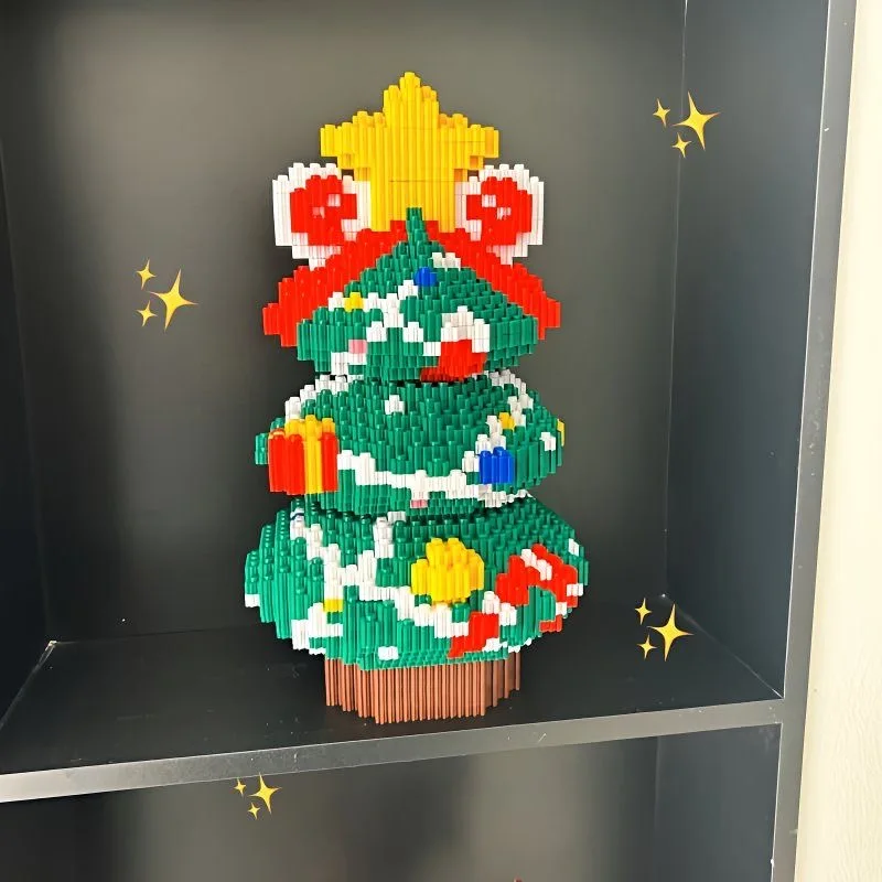 Babbo Natale Alce Albero di Natale Blocchi di costruzione Set di giocattoli Piccole particelle Mattoni Blocchi di costruzione Giocattoli Regalo di Natale per bambini