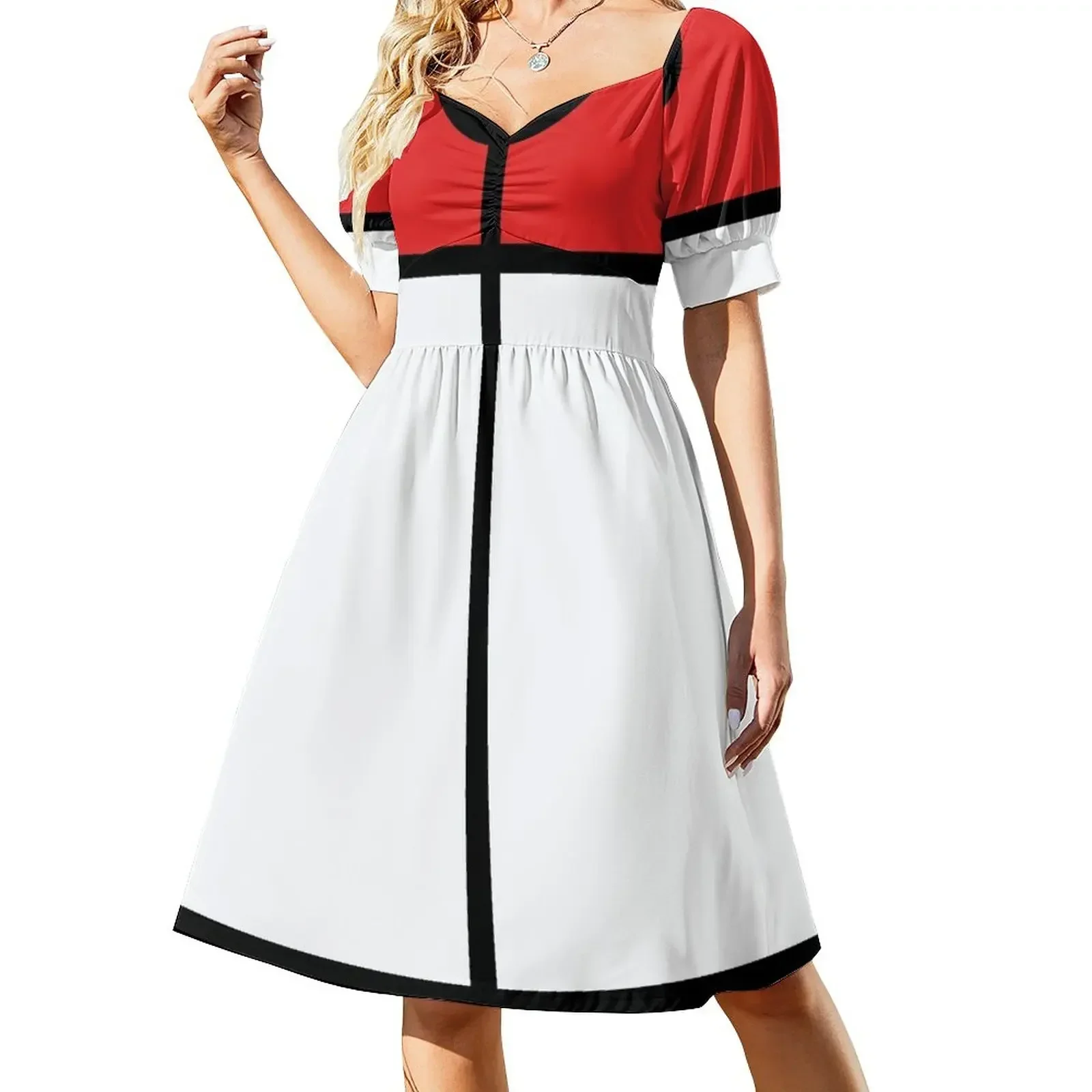 

60s Red VintageModette Sleeveless Dress summer dress womens 2025 beach dresses chic and elegant evening dress