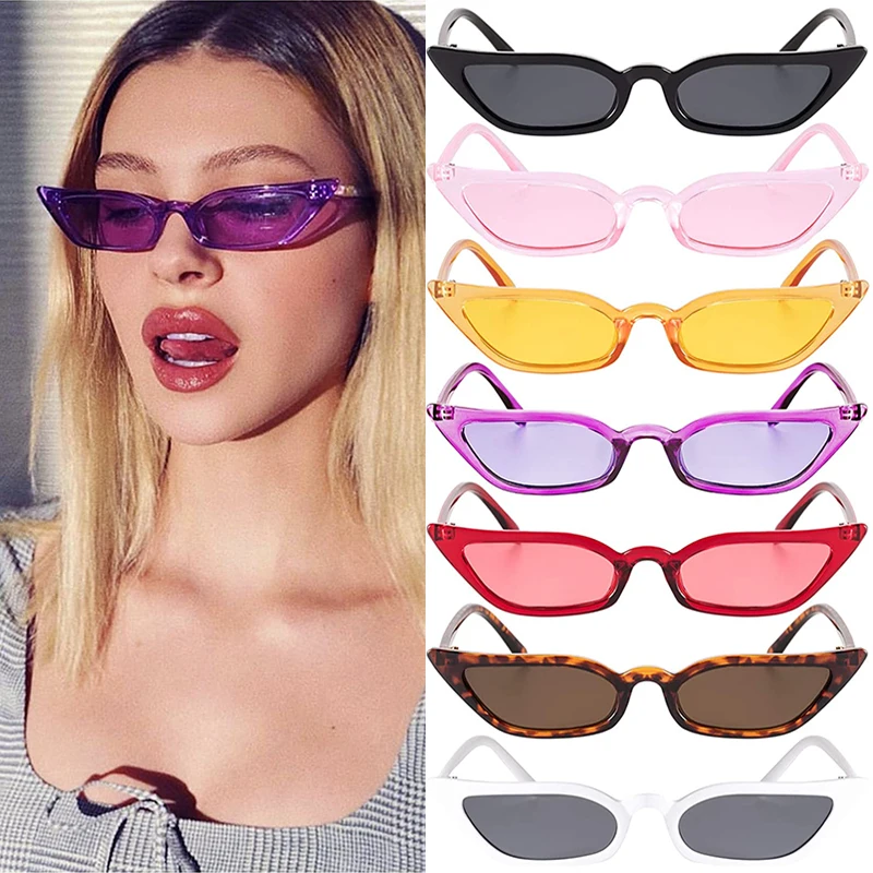 Vintage Cat Eye Sunglasses Unisex Fashion Small Frame UV400 Shades Sun Glasses Party Travel Streetwear Eyewear Great Gift