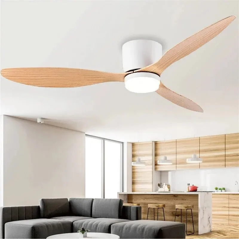 Modern LED Ceiling Remote Control Low Floor Decorative Living Room Bedroom Energy-Saving Light With Fan