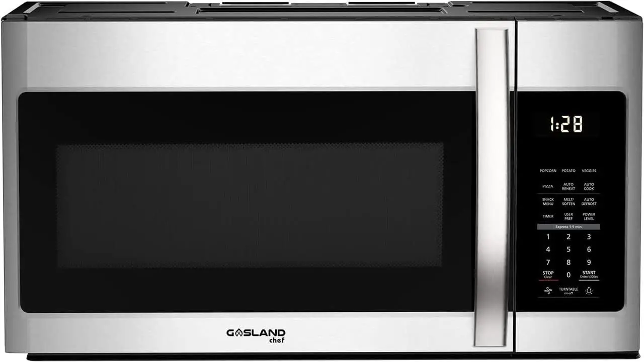 1.9 Cu. Ft. OTR1902S melalui Microwave Oven, di atas kompor Microwave, 1000 watt, 400 CFM kipas pembuangan dan LED 30 inci