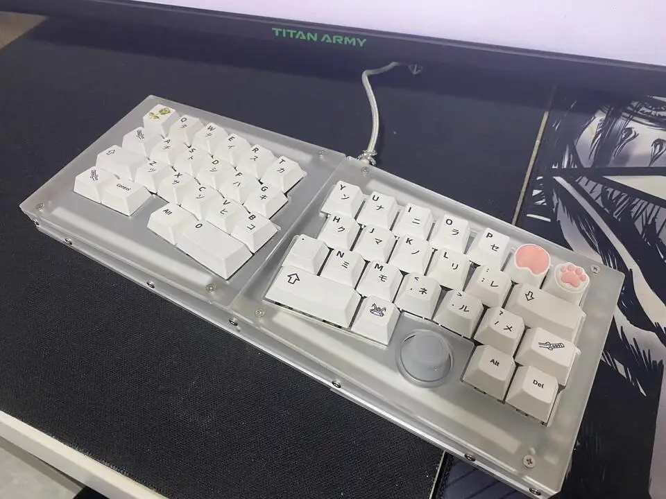 Customized 40% Alice libra Keyboard kit Planck layout VIA/QMK Hot swappable DIY Handmade Ergonomic Wired Office Keyboard