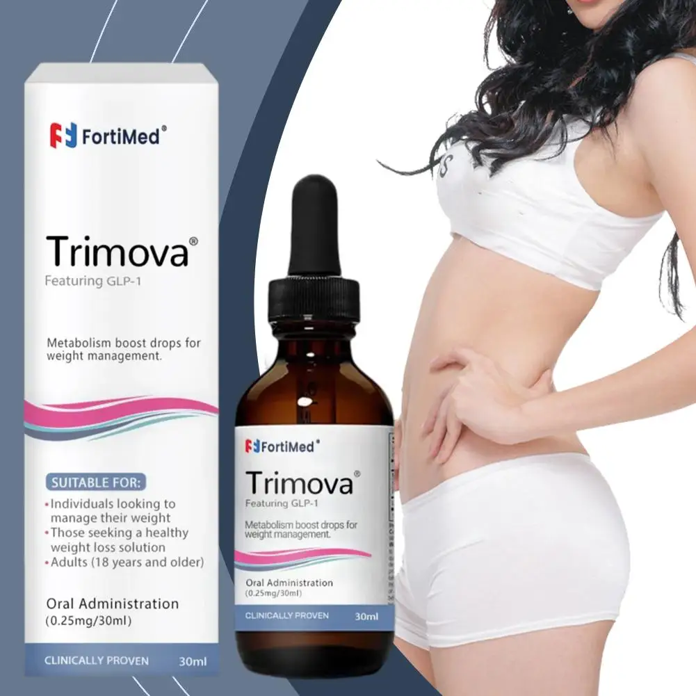 Lote de gotas de metabolismo para perda de peso, gotas Trimova, gotas de metabolismo Trimova, vitamina Glp-1, gotas de metabolismo para homens e mulheres