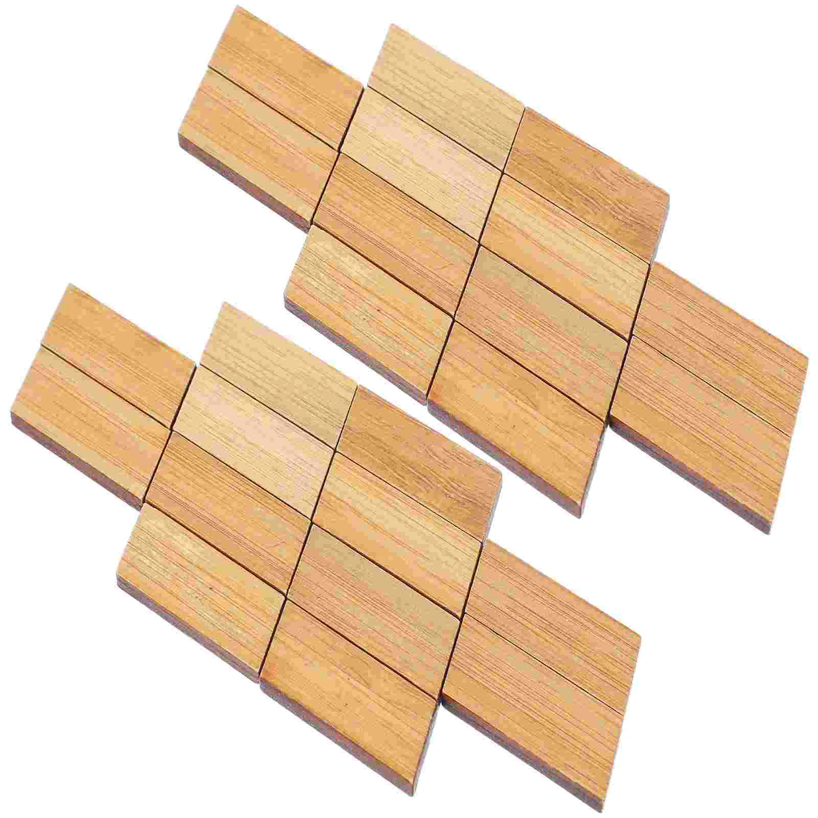 

48 Pcs Miniature Assembly Floor Simulation Floorboards Bamboo Tiny Flooring Fall to The Ground House Decoration Models Prop