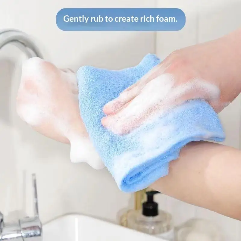 1 Stück Peeling-Badetuch, Dehnbarer Ganzkörper-Waschlappen, Super Saugfähiges Handtuch, Badezimmerzubehör – Detail 12
