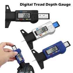 LCD Digital CarTyre Tire Tread Depth Gauge Tire Monitoring System Stainless Steel Caliper Depth Gauge  Inspection Measurer Tools