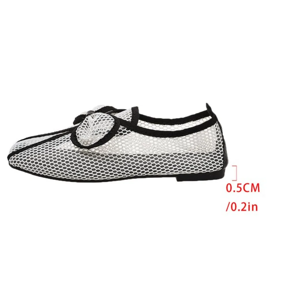 Retro Flache Schuhe Sommer Neu Quadratische Spitze Fischernetz Atmungsaktiv Hohl Ausgefallene Slip-on Baotou Halbpantoffeln Größe 42 – Detail 9