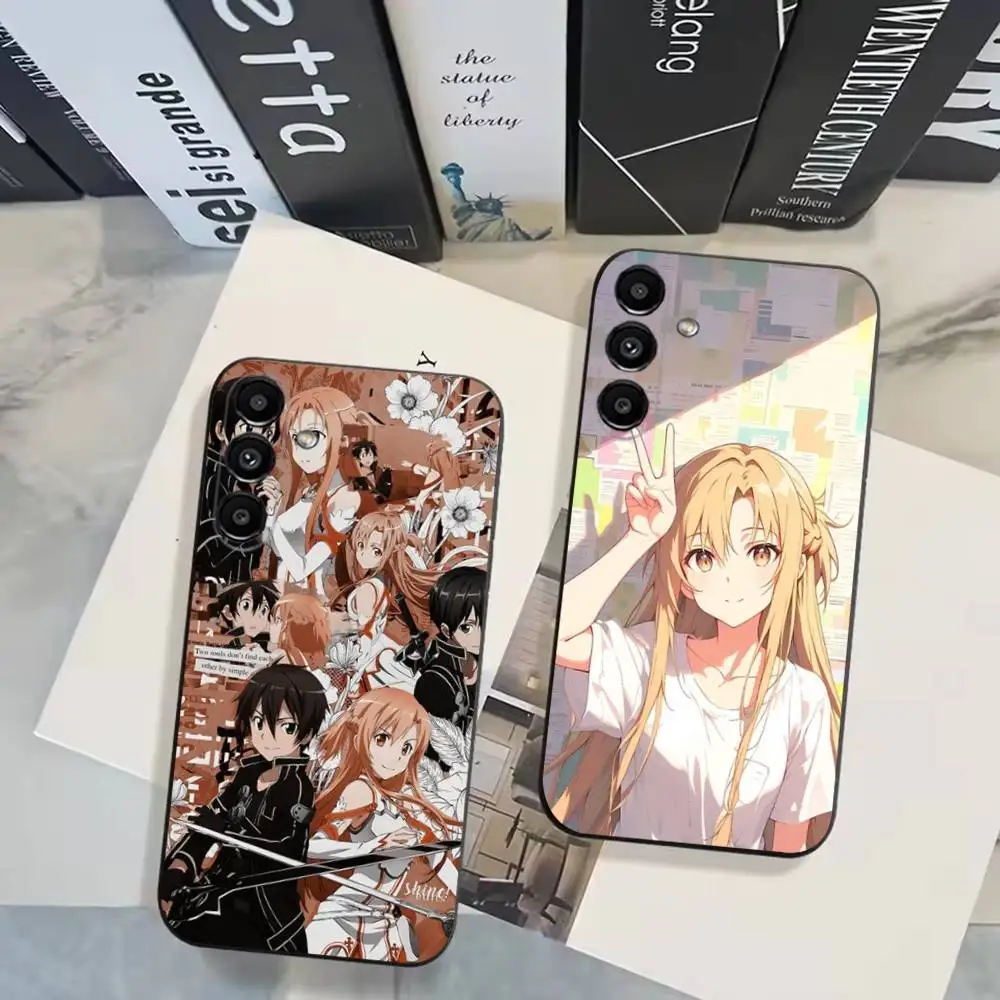 

Anime A-AsunaS Kirito Phone Case For Samsung Galaxy A20,A21s,A22,A31,A32,A52,A53,A72,73,A80 Soft Black Cover