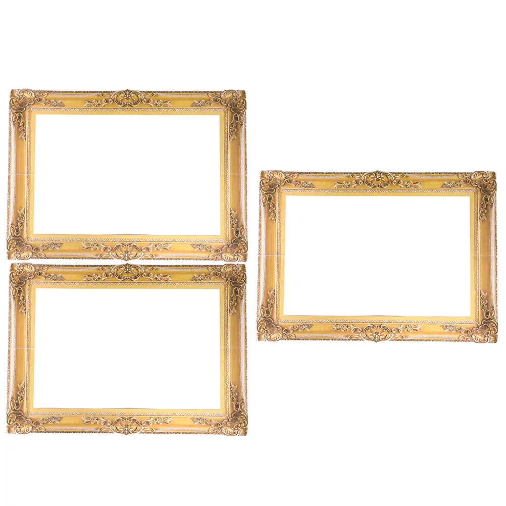 

3pcs Film Camera Themed Picture Frame DIY Wedding Party Photo Booth Prop Rustic Paper Cutout Photography Accessory Set