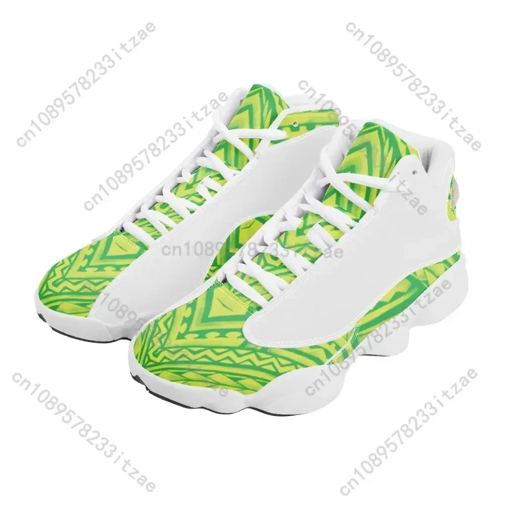 Hochwertige Polynesian Samoa Tribal Style Boy Sneakers Laufschuhe Custom Ball Sports Team Logo Herren Basketball Sportschuhe