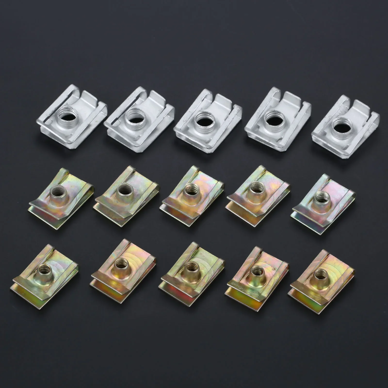 10Pcs Metal Auto Clips M5 M6 M8 for Car Motor Tread Panel Spire Nut Fairing Clip Fastener Speed Zinc Mounting Clamp