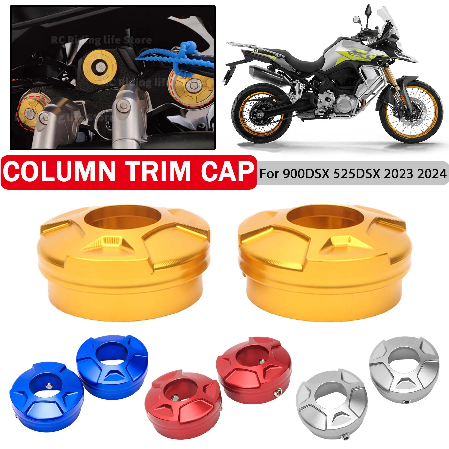 For VOGE DSX 900 525 625 DSX DS525X DS900X DS625X DSX625 DSX900 DSX525 DS900X Motorcycle Three-Star Column Trim Cover Guard CNC