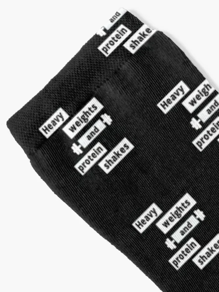 Heavy weights and protein shakes,women fitness Socks christmass gift gym valentine gift ideas aesthetic Boy Child Socks Women's