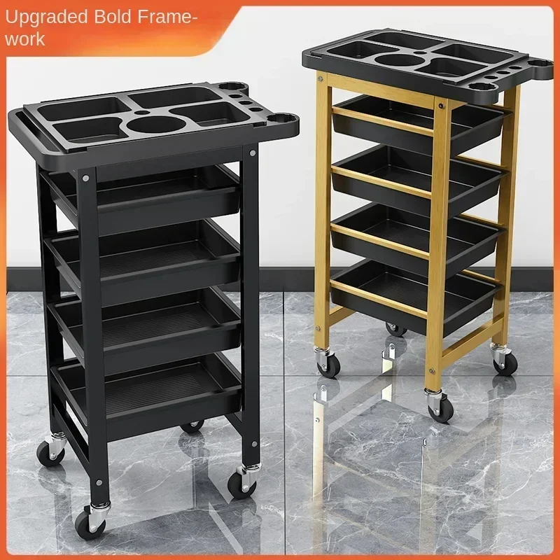 Hairdresser Beauty Salon Trolley Rolling Cosmetic Barber Spa Cart Tattoo Salon Utility Beauty Furniture