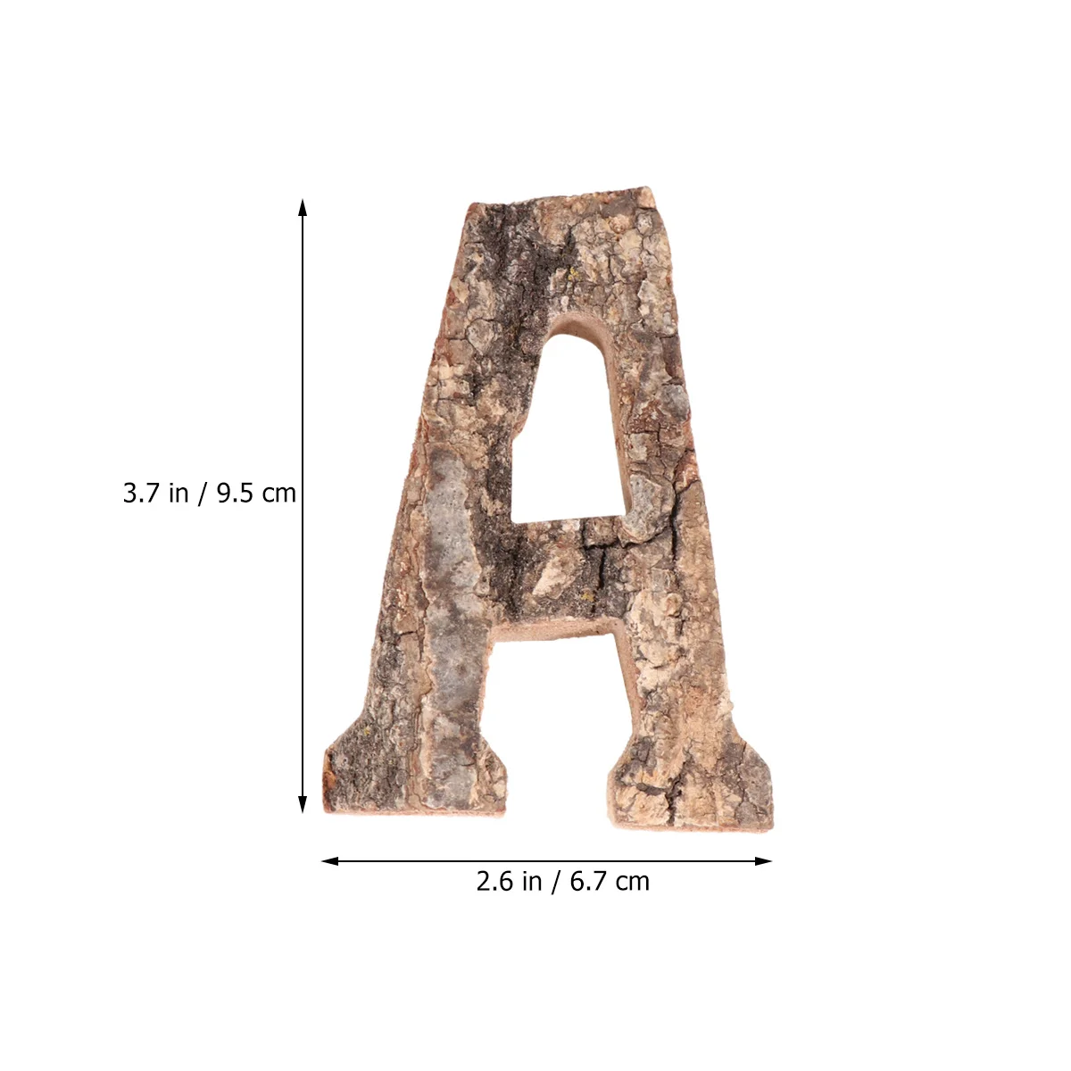 

1Pcs Tree Bark Design Wooden Letters Vintage Home Decor Durable Non Fading Retro Style Kitchen Tabletop Ornaments
