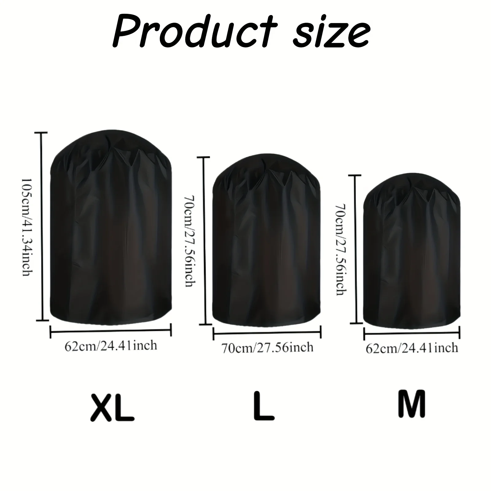 Barbecue Grill Cover - 3 Sizes Available, Oxford Cloth Material, Black, Suitable for Barbecue Grills, Protective Cover Only)