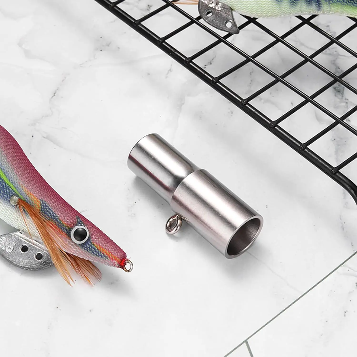 오징어 훅 교정 도구 스테인리스 스틸 오징어 훅 수리 도구 휴대용 낚시 오징어 미끼 훅