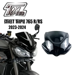 Triumph Street Triple 765 R RS 2023 2024 Triple 765RS/R 오토바이, 차세대 앞유리 키트, 디플렉터 바이저